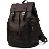 Кожаный городской рюкзак RC-0010-4lx от бренда TARWA коричневая крейзи хорс