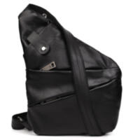 Мужская сумка-слинг через плечо для левши черная TARWA GA-6405-3md