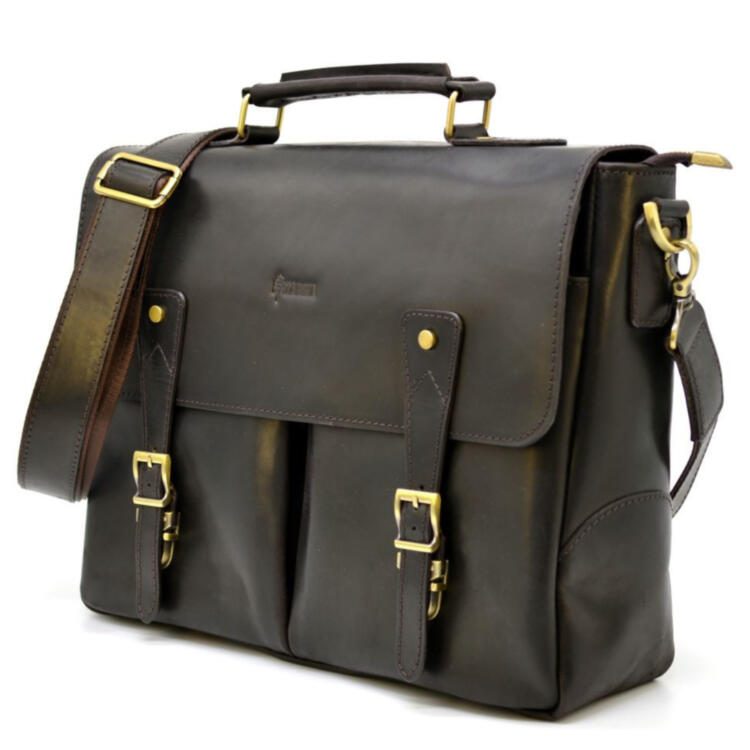 Деловой мужской портфель из натуральной кожи RDС-3960-4lx TARWA темно-коричневый