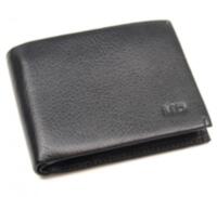 Чёрный кожаный зажим-портмоне MD Leather MD 555-10А