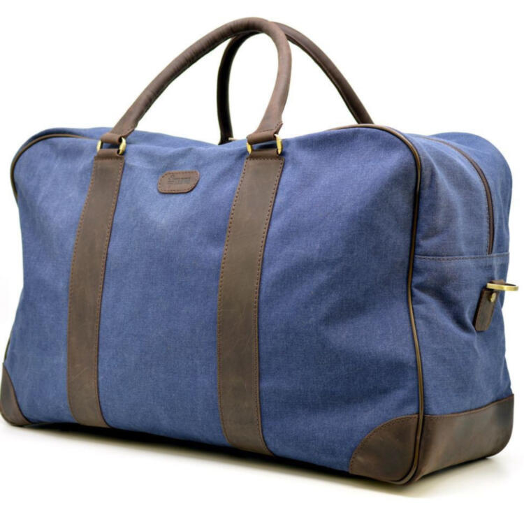Дорожная сумка из ткани канвас с элементами натуральной кожи RK-6827-4lx бренда TARWA