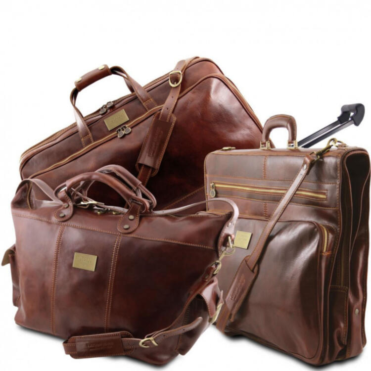Набор из 3х кожаных дорожных сумок Tuscany Leather Luxurious TL141078