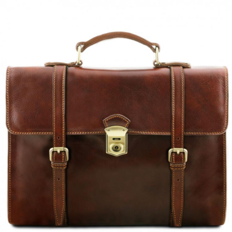 Портфель-рюкзак для ноутбука мужской кожаный Viareggio Tuscany TL141558