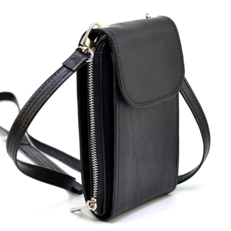 Женская сумка-чехол панч GA-2123-4lx TARWA чёрная кожа