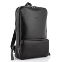 Чёрный кожаный рюкзак на 17 дюймов Newery N1023GA