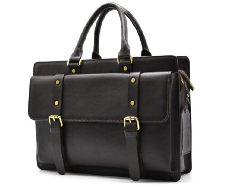 Кожанная сумка портфель TARWA, TC-4964-4lx темно-коричневая