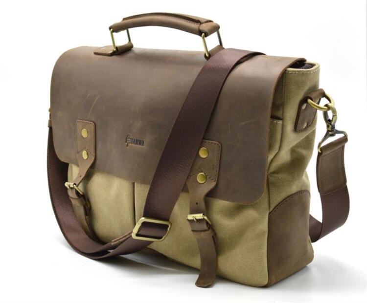 Мужская сумка из парусины  с кожаными вставками RCs-3960-4lx бренда TARWA