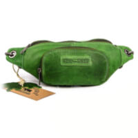Поясная кожаная сумка зеленая Hill Burry HB3314