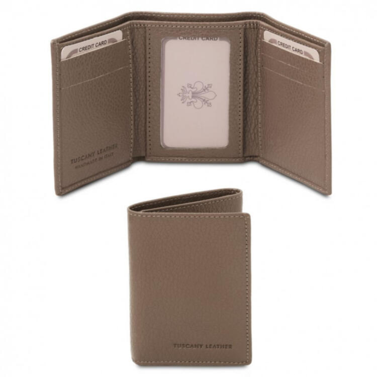 Exclusive soft 3 fold leather wallet for men
