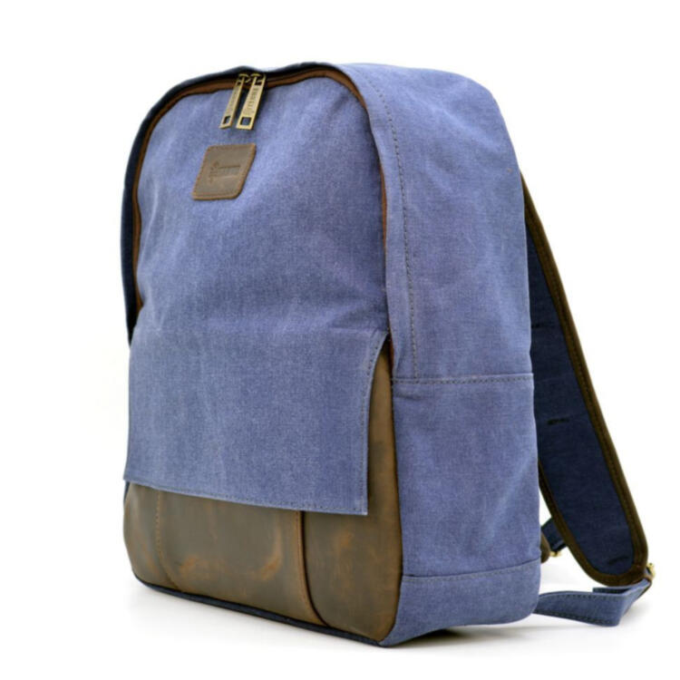 Молодежный рюкзак канвас с кожаными вставками RK-7224-4lx TARWA