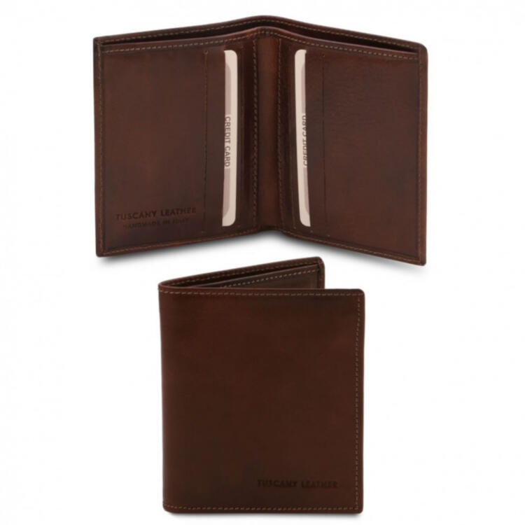 Эксклюзивный мужской кожаный бумажник двойного сложения Tuscany TL142064