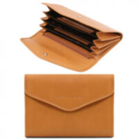 Эксклюзивный кожаный бумажник для женщин Tuscany Leather TL140786 (Телесный)