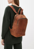 Женский коричневый кожаный рюкзак TARWA RB-2008-3md среднего размера
