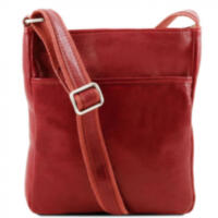 JASON - Мужская кожаная сумка через плечо Tuscany Leather TL141300 (Красный)
