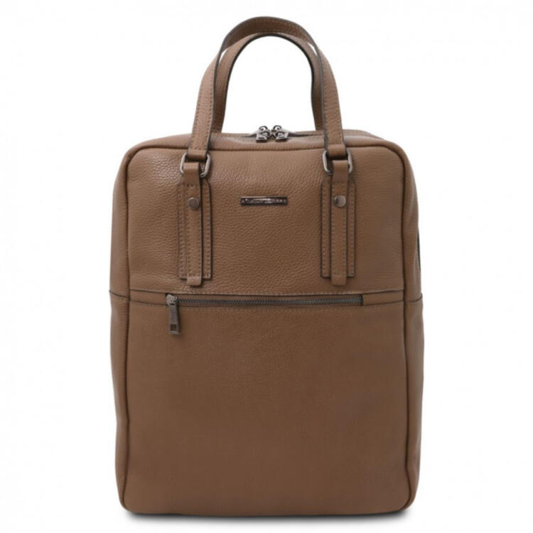 Кожаный рюкзак на два отделения с ручками Tuscany TL142136