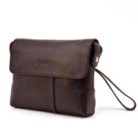 Мужской кожаный клатч сумка c петлей коричневая TARWA GC-0060-4lx