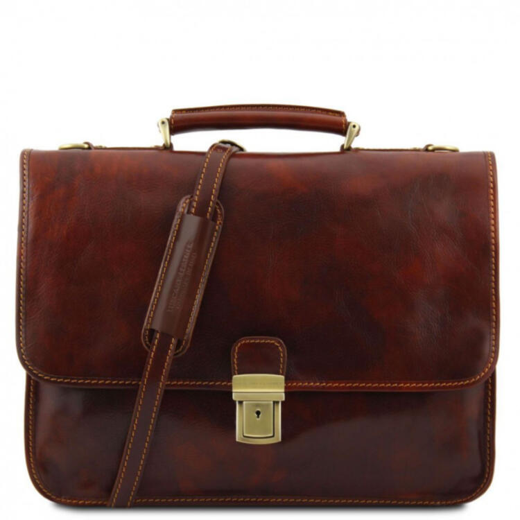Мужской кожаный портфель на 2 отделения Tuscany Leather TORINO TL10029